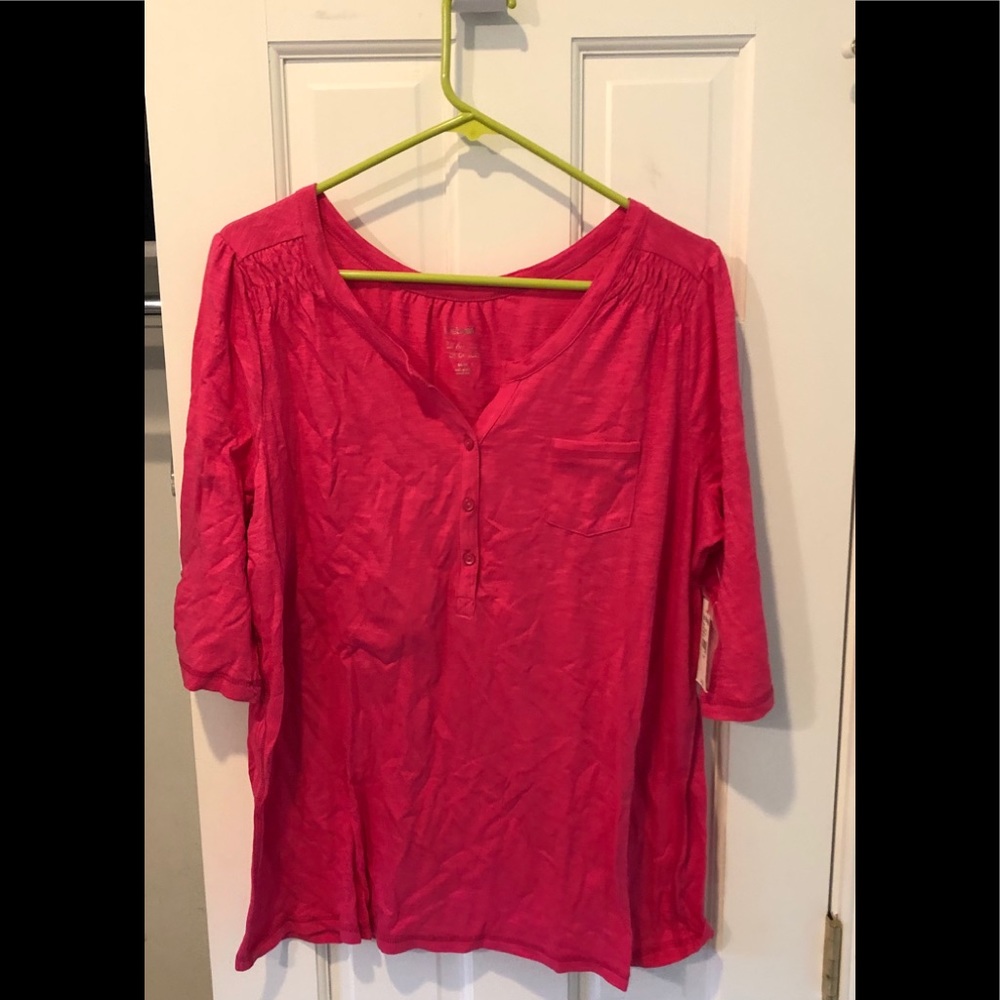 Red LaneBryant..cotton blouse